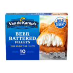 Van de Kamp’s Beer Battered 100% Whole Fish Fillets, Frozen, 19.1 oz 10 ct